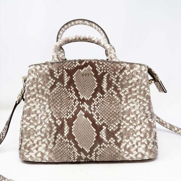 DknyPaige Snake Embossed Satchel - Picture 1 of 7